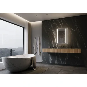 PARIS MIRROR Verano Cabinet 24-in x 32-in Lighted LED Surface Mount 3000K Mirrored Soft Close Medicine Cabinet