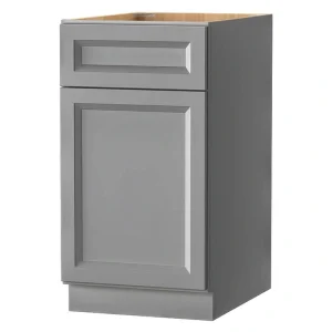 PELHAM & WHITE Keyport Shaker 18 in. W x 24 in. D x 34.5 in. H in Charcoal Plywood Tool-Free Ready To Assemble Base Kitchen Cabinet