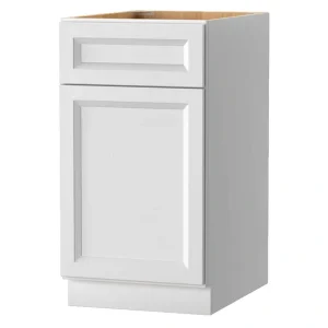 PELHAM & WHITE Keyport Shaker 18 in. W x 24 in. D x 34.5 in. H in White Plywood Tool-Free Ready To Assemble Floor Base Kitchen Cabinet