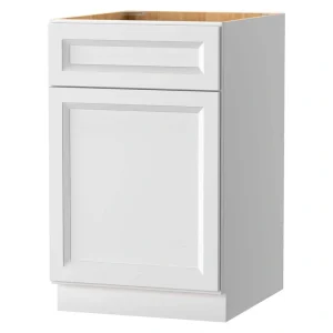 PELHAM & WHITE Keyport Shaker 21 in. W x 24 in. D x 34.5 in. H in White Plywood Tool-Free Ready To Assemble Floor Base Kitchen Cabinet