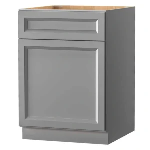 PELHAM & WHITE Keyport Shaker 24 in. W x 24 in. D x 34.5 in. H in Charcoal Plywood Tool-Free Ready To Assemble Base Kitchen Cabinet