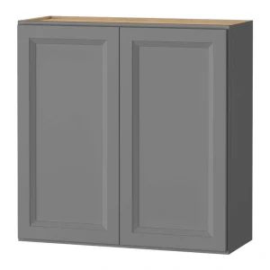 PELHAM & WHITE Keyport Shaker 30 in. W x 12 in. D x 30 in. H Plywood Tool-Free Ready To Assemble Wall Kitchen Cabinet in Charcoal