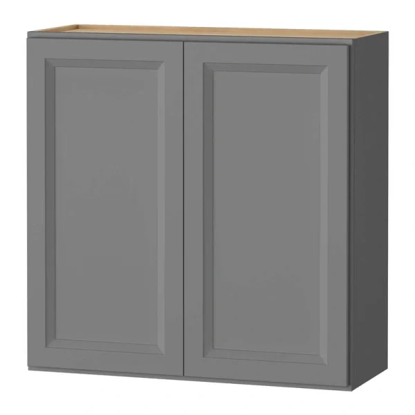 PELHAM & WHITE Keyport Shaker 30 in. W x 12 in. D x 30 in. H Plywood Tool-Free Ready To Assemble Wall Kitchen Cabinet in Charcoal