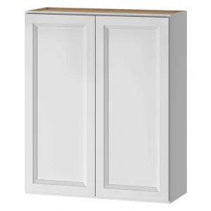 PELHAM & WHITE Keyport Shaker 30 in. W x 12 in. D x 36 in. H Plywood Tool-Free Ready To Assemble Wall Kitchen Cabinet in White