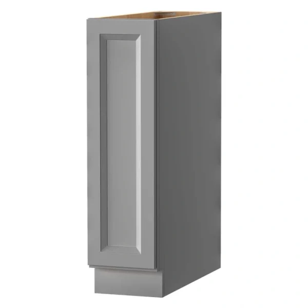 PELHAM & WHITE Keyport Shaker 9 in. W x 24 in. D x 34.5 in. H in Charcoal Plywood Tool-Free Ready To Assemble Base Kitchen Cabinet