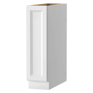 PELHAM & WHITE Keyport Shaker 9 in. W x 24 in. D x 34.5 in. H in White Plywood Tool-Free Ready to Assemble Floor Base Kitchen Cabinet
