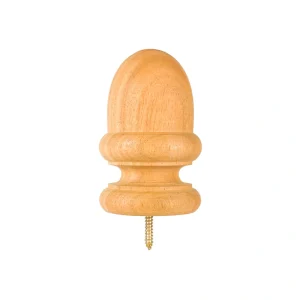 PERMAKAP 4-in x 4-in Acorn One-Piece Sanded Wood Mahogany Deck Post Cap