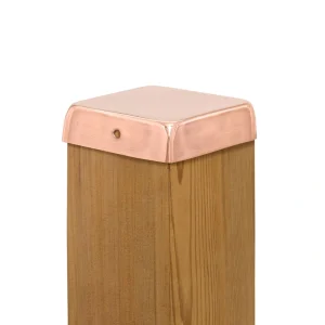 PERMAKAP 4-in x 4-in Flat Top Solid Polished Copper Deck Post Cap