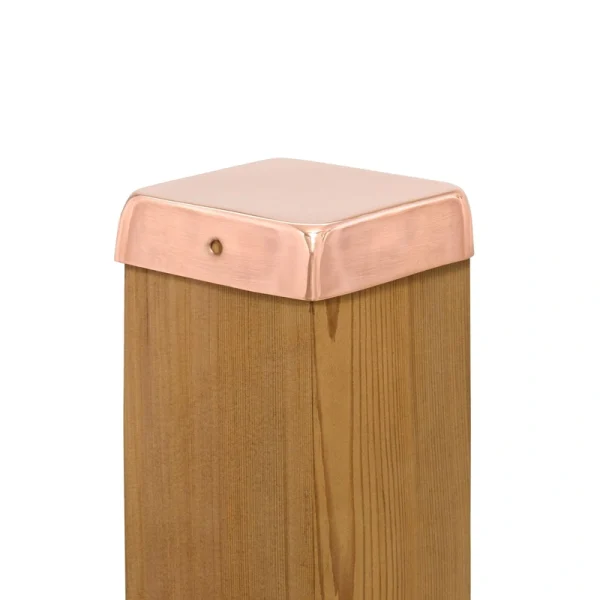 PERMAKAP 4-in x 4-in Flat Top Solid Polished Copper Deck Post Cap