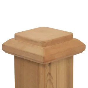 PERMAKAP 4-in x 4-in Traditional One-Piece Sanded Wood Mahogany Deck Post Cap T726915911