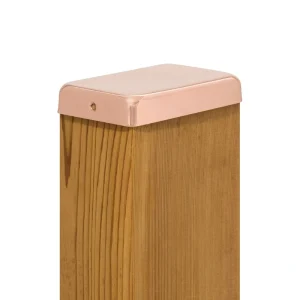 PERMAKAP 4-in x 6-in Flat Top Solid Polished Copper Deck Post Cap