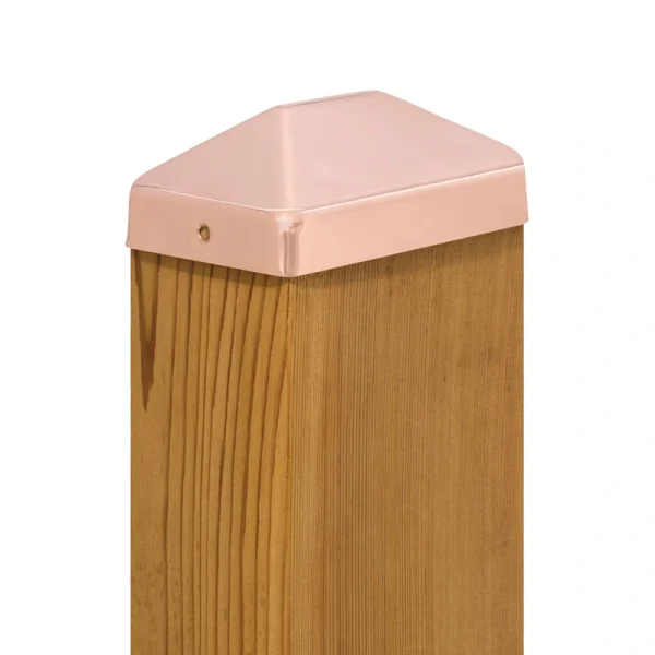 PERMAKAP 4-in x 6-in Pyramid Solid Polished Copper Deck Post Cap T726915578