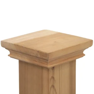 PERMAKAP 5-in x 5-in West Indies One-Piece Sanded Wood Mahogany Deck Post Cap