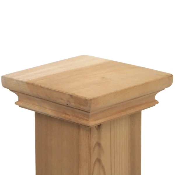 PERMAKAP 5-in x 5-in West Indies One-Piece Sanded Wood Mahogany Deck Post Cap