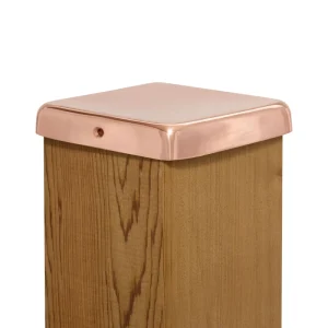 PERMAKAP 6-in x 6-in Flat Top Solid Polished Copper Deck Post Cap