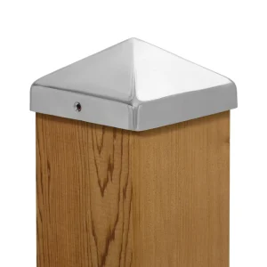 PERMAKAP 6-in x 6-in Pyramid Nautical Grade Polished Stainless Steel Deck Post Cap T726915645