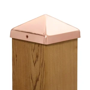 PERMAKAP 6-in x 6-in Pyramid Solid Polished Copper Deck Post Cap T726915650