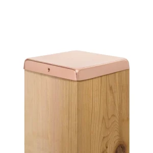 PERMAKAP 8-in x 8-in Flat Top Solid Polished Copper Deck Post Cap