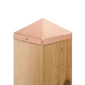 PERMAKAP 8-in x 8-in Pyramid Solid Polished Copper Deck Post Cap T726915198
