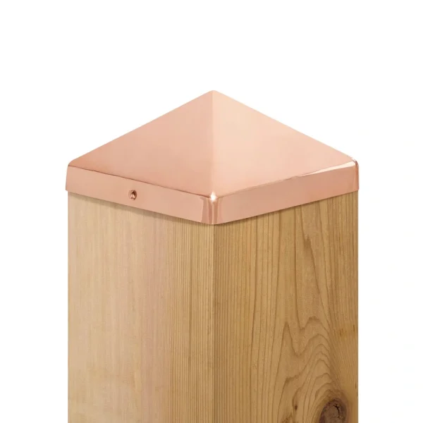 PERMAKAP 8-in x 8-in Pyramid Solid Polished Copper Deck Post Cap T726915238