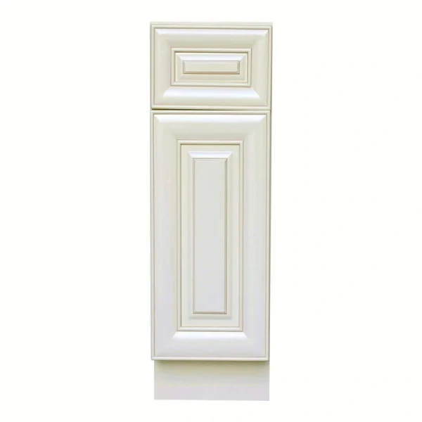 Plywell Ready to Assemble 15 in. x 34.5 in. x24 in. Shaker Base Cabinet with 1 Door and 1 Drawer in Antique White