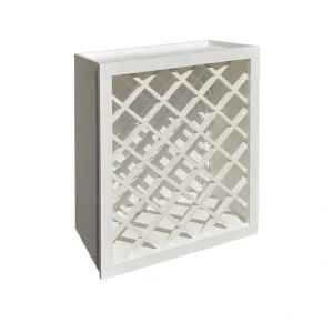 Plywell Ready to Assemble 24 in. x 30 in. x 12 in. Shaker Wall Wine Rack in White