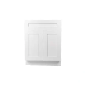Plywell Ready to Assemble 30×34.5×24 in. Shaker Base Cabinet with 2-Door and 1 Drawer in White