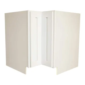 Plywell Ready to Assemble 33 in. x 34.5 in. x 24 in. Shaker Base Lazy Susan Cabinet in White