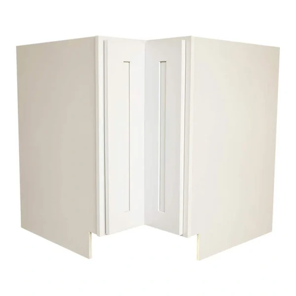 Plywell Ready to Assemble 33 in. x 34.5 in. x 24 in. Shaker Base Lazy Susan Cabinet in White