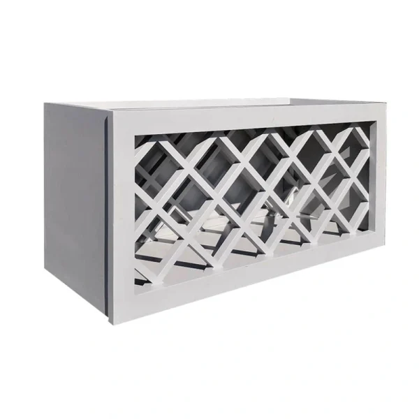 Plywell Ready to Assemble 36 in. x 15 in. x 12 in. Shaker Wall Wine Rack in Gray