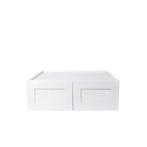 Plywell Ready to Assemble 36x12x12 in. Shaker High Double Door Wall Cabinet in White