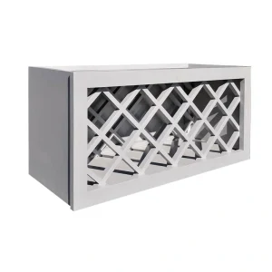 Plywell Ready to Assemble 36x18x12 in. Shaker Wall Wine Rack in Gray