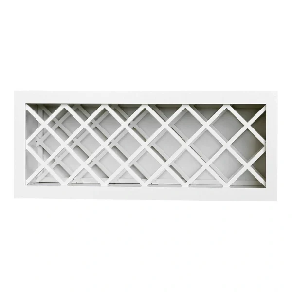 Plywell Ready to Assemble 36x18x12 in. Shaker Wall Wine Rack in White