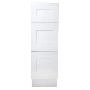 Plywell Ready to Assemble 36×34.5×24 in. Shaker Base with 1 Standard Drawer with 2 Deep Drawers in White