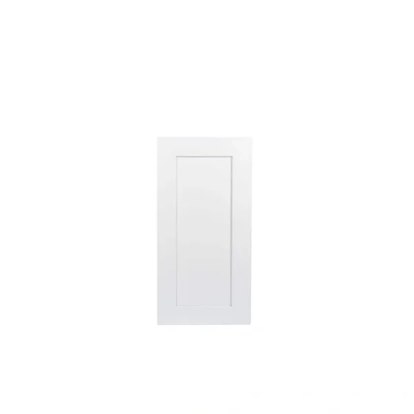 Plywell Ready to Assemble 9x30x12 in. Shaker 1 Door Wall Cabinet with 2-Shelf in White