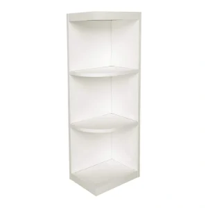Plywell Ready to Assemble 9x42x12 in. Shaker Wall End Open Shelf Cabinet in White