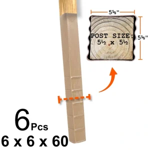 Post Protector Decay Protection 5.5-in x 5.5-in x 5-ft Cedar Tone Deck Post Sleeve T726915157