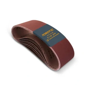POWERTEC 3 in. x 18 in. 40/60/80/100/120-Grits Aluminum Oxide Sanding Belt Assortment for Portable Belt Sander (10-Pack)