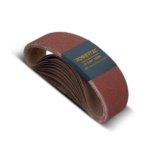 POWERTEC 4 in. x 24 in. 60/80/120/180/240/400-Grits Aluminum Oxide Sanding Belt Assortment for Portable Belt Sander (12-Pack)
