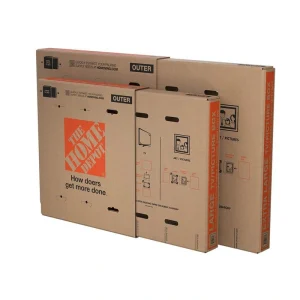Pratt Retail Specialties 65 in. L x 4 in. W x 40 in. D Heavy-Duty Large and Heavy-Duty Extra-Large Adjustable TV and Moving Box Combo Pack