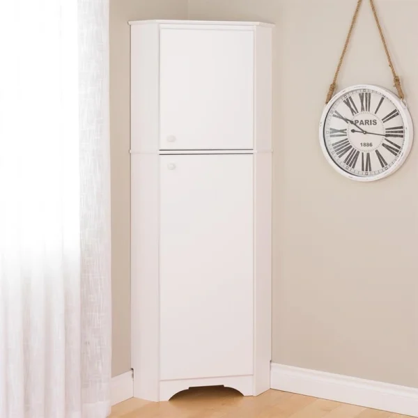 Prepac Elite 29.25-in W x 72-in H Wood Composite White Freestanding Utility Storage Cabinet