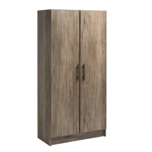 Prepac Elite 32-in W x 65-in H Wood Composite Drifted Gray Freestanding Utility Storage Cabinet T726918648