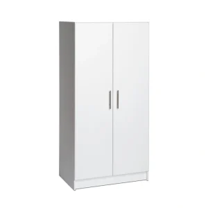 Prepac Elite 32-in W x 65-in H Wood Composite White Freestanding Utility Storage Cabinet