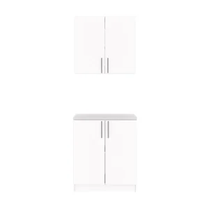Prepac Elite 32-in W x 89-in H Wood Composite White Freestanding Utility Storage Cabinet