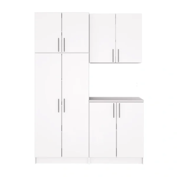 Prepac Elite 64-in W x 89-in H Wood Composite White Freestanding Utility Storage Cabinet