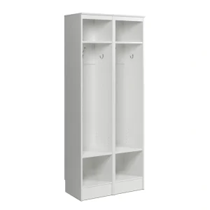 Prepac Entryway Modern 29.5-in White Composite Hall Tree