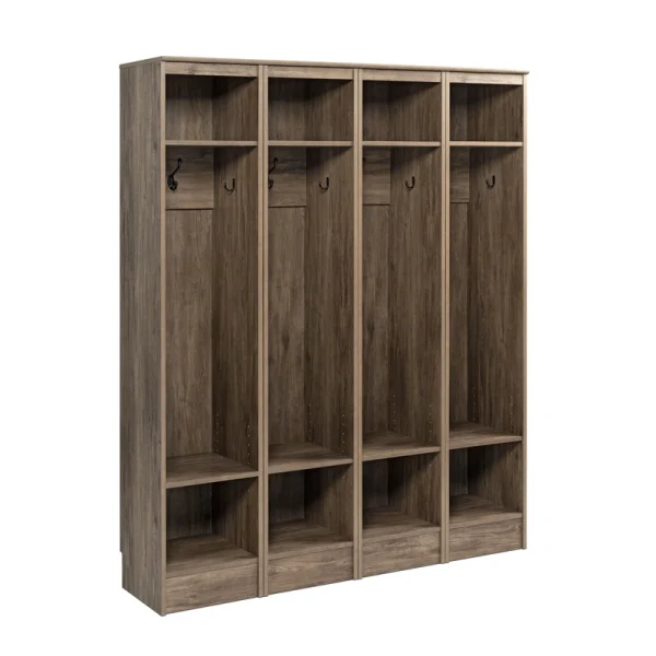 Prepac Entryway Modern 59-in Drifted Gray Composite Hall Tree