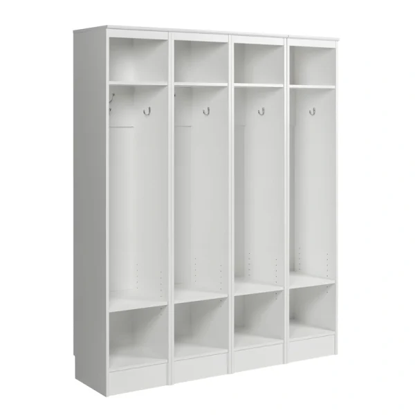 Prepac Entryway Modern 59-in White Composite Hall Tree