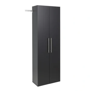 Prepac HangUps 24-in W x 72-in H Wood Composite Black Wall-mount Utility Storage Cabinet
