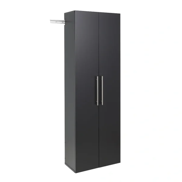 Prepac HangUps 24-in W x 72-in H Wood Composite Black Wall-mount Utility Storage Cabinet